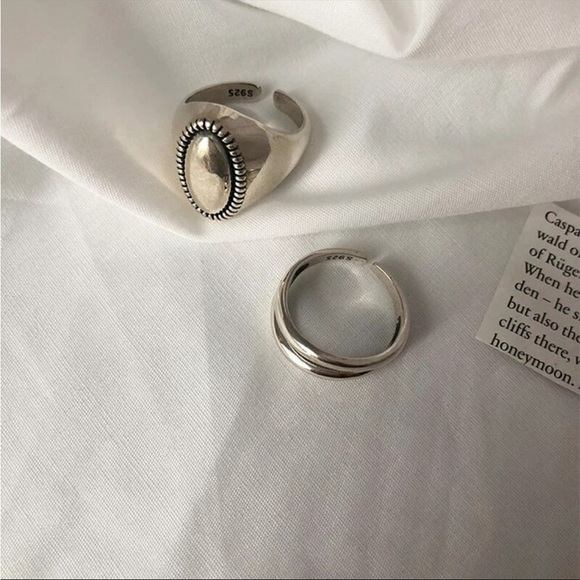 TWO NEW 925 STERLING SILVER RINGS - Picture 7 of 9